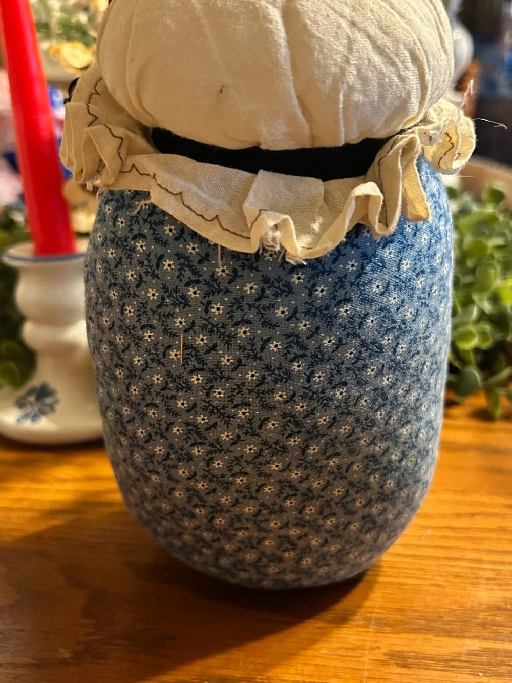 Blue Fabric Jar Décor - Home Accents
